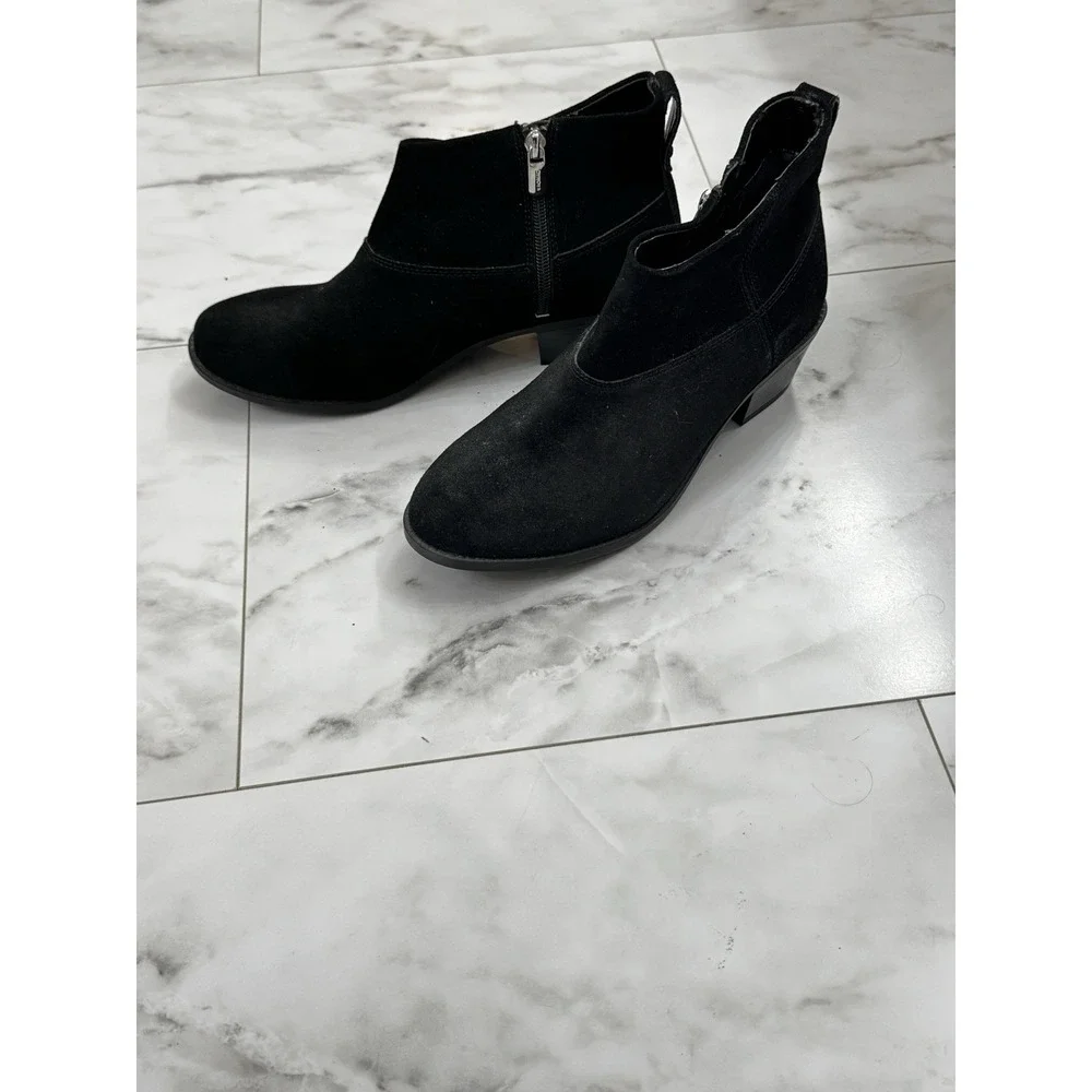 Vionic Zadie Ankle Boots Booties Shoes Womens Size 9 Black Suede Orthotic